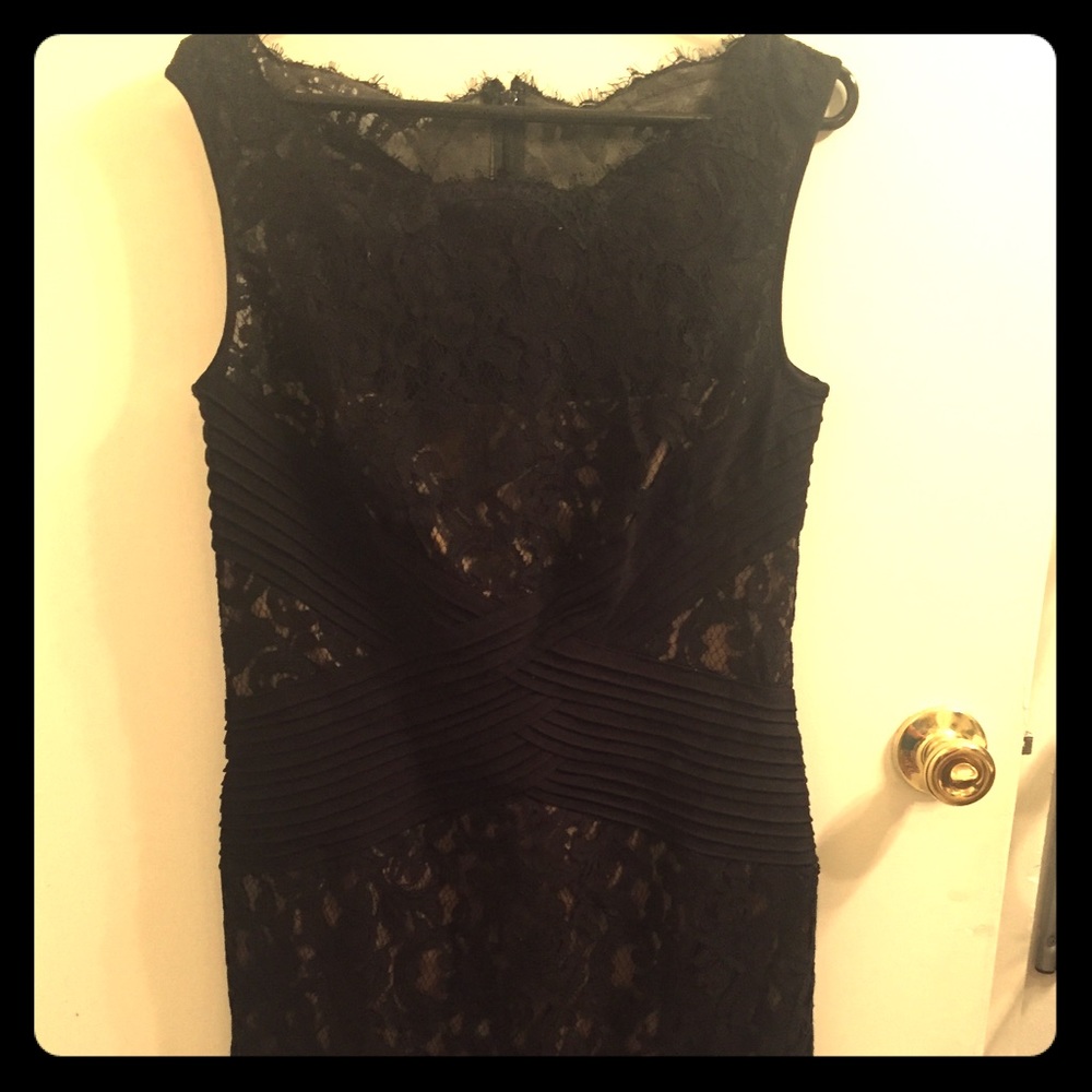Tadashi lace black dress